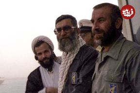 عکس؛ سفر به تاریخ؛ لباس متفاوت «رهبر انقلاب» در یک کشتی نظامی روی آب‌های خلیج فارس؛ دهۀ 60