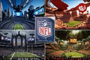 ببینید؛ طراحی عجیب و شگفت‌انگیز ۳۲ استادیوم NFL با الهام از نام تیم‌ها توسط هوش مصنوعی