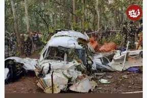 ببینید| کشته شدن ۷ نفر بر اثر سقوط آمبولانس هوایی در هند