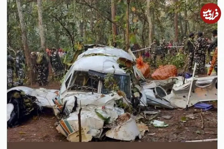 ببینید| کشته شدن ۷ نفر بر اثر سقوط آمبولانس هوایی در هند