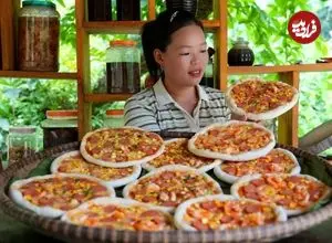 ببینید| غذای روستایی در ویتنام؛ پخت پیتزا با سوسیس و ماهی مرکب در روستایی زیبا