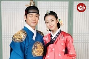 عکس| سفر زمان؛ تیپ و چهرۀ متفاوت «دونگ‌یی و امپراتور سوکجونگ» در نشست خبری سریال دونگ‌یی