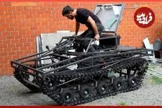 ببینید| مراحل دیدنی ساخت یک تانک کوچک با قطعات خودروهای قدیمی در بلژیک