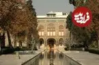عکس| سفر به ایران قدیم؛ منظرۀ کاخ گلستان و فوارۀ وسط حوض در زمان ناصرالدین شاه