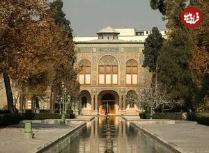 عکس| سفر به ایران قدیم؛ منظرۀ کاخ گلستان و فوارۀ وسط حوض در زمان ناصرالدین شاه
