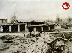 عکس؛ سفر در زمان؛ سر پل تجریش در اواخر دوره قاجار و قبل از ساخت میدان