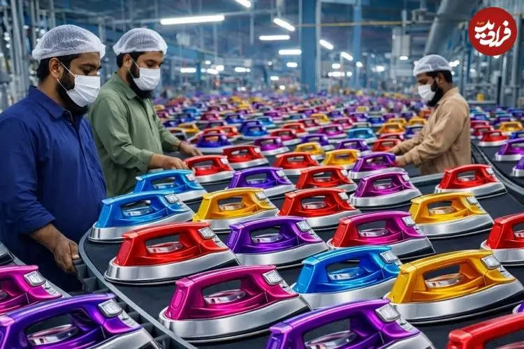 ببینید| مراحل صفر تا صد تولید اتو بخار در کارگاهی در پاکستان