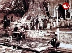تصاویر؛ سفر در زمان؛ چنارعباسعلی؛ درختی کهنسال در تهران قدیم که به دستور ناصرالدین‌شاه پناهگاهی مقدس برای زنان دربار شد