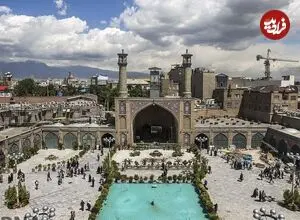 عکس| سفر زمان؛ تهرانی‌ها روی پشت‌بام مسجد شاه در دوران ناصرالدین شاه