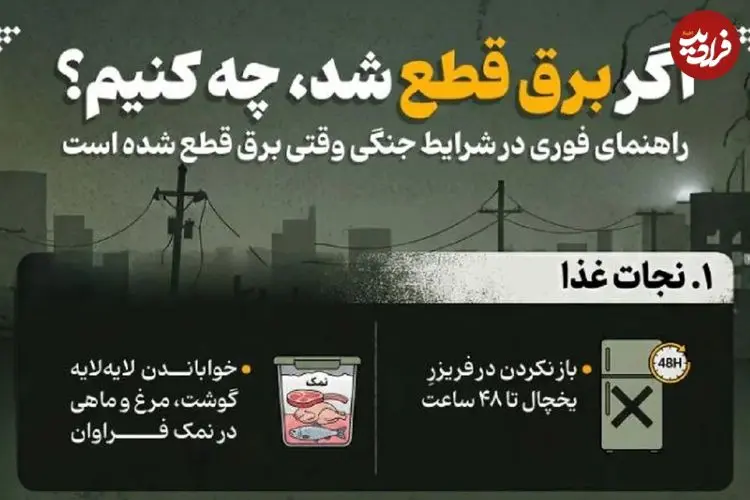 اینفوگرافیک| اگر برق قطع شد، چه کنیم؟