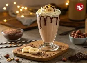 ترکیب رؤیایی نوتلا و بستنی برای یک میلک‌شیک خوشمزه و لطیف