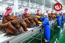 ببینید| چگونه آمریکایی ها میلیون ها بوقلمون را پرورش می دهند؟