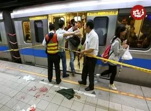 ببینید؛ مردی مهاجم در متروی تایوان وحشت ایجاد کرد