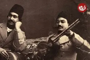 عکس| سفر به عصر قاجار؛ دستۀ مطرب‌ها پای بساط کباب