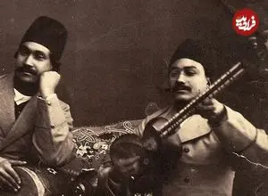 عکس| سفر به عصر قاجار؛ دستۀ مطرب‌ها پای بساط کباب