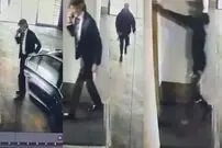 (ویدئو) قتل ظرف ۸ ثانیه قبل از بسته شدن درب الکترونیک