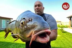 ببینید| غذای روستایی در روسیه؛ پخت ماهی بزرگ در تنور و در روستایی زیبا