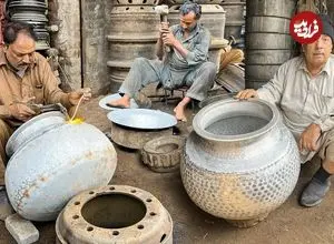 ببینید| چگونه دیگ‌های بزرگ آلومینیومی در پاکستان ساخته می‌شوند؟