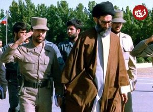 عکس؛ سفر به تاریخ؛ «شهید صیاد شیرازی» در کنار «رهبر انقلاب» در دیدار با «حافظ اسد»؛  سال 1363