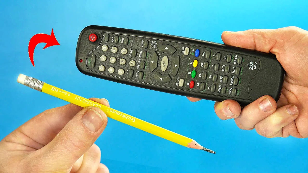 (ویدئو) نحوه تعمیر ریموت کنترل تلویزیون با یک مداد! 