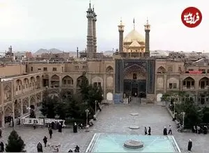 عکس| سفر زمان؛ اردوی ناصرالدین شاه قاجار در حیاط حوزه علمیه قم