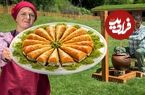 ببینید؛ غذای روستایی در آذربایجان؛ پخت باقلوای سنتی با مغز پسته در طبیعت