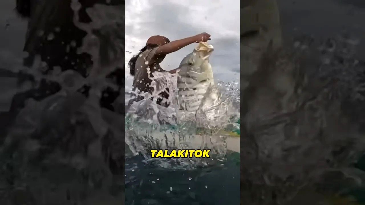 (ویدئو) روش حیرت انگیز دختر 12 ساله برای صید ماهی بزرگ وسط دریا