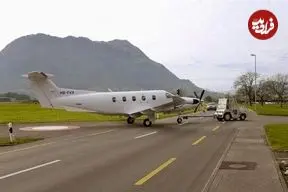 عکس| سقوط یک جت شخصی در آمریکا 