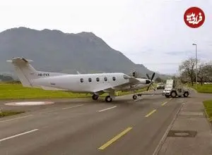 عکس| سقوط یک جت شخصی در آمریکا 