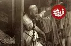 عکس| سفر به ایران قدیم؛ یک نانوایی و یک خوراک‌پزی در یکی از خیابان‌های تهران در دوران قاجار
