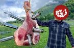 ببینید؛ غذای روستایی در آذربایجان؛ کباب کردن ران گوساله در تنور گلی