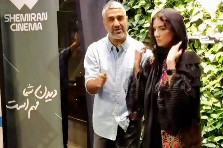 (ویدئو) رفتار سرد و عجیب پژمان جمشیدی با بازیگر زن جوان مقابل دوربین ها
