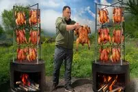 ببینید؛ غذای روستایی در آذربایجان؛ کباب مرغ به روش آرژانتینی