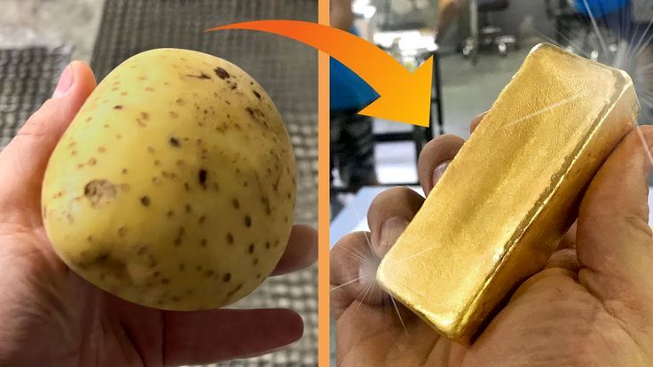 (ویدئو) چگونه جواهرسازان قدیمی طلا را با کمک سیب زمینی آب می کنند؟