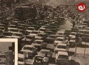 تصاویر| سفر در زمان؛ عکس‌هایی از ترافیک وحشتناک تهران در زمستان ۱۳۵۴