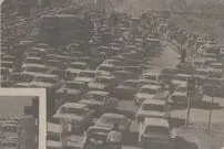 تصاویر| سفر در زمان؛ عکس‌هایی از ترافیک وحشتناک تهران در زمستان ۱۳۵۴