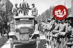 عکس| سفر زمان؛ رژه اشغالگران انگلیسی در خیابان های تهران؛ سال 1321