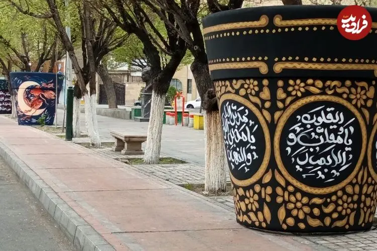 عکس| جانمایی گلدان های متفاوت در تهران