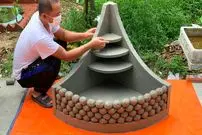 ببینید| نحوه ساخت یک آکواریوم زیبا با استفاده از فوم و سیمان به روش استاد چینی