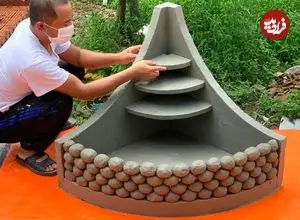 ببینید| نحوه ساخت یک آکواریوم زیبا با استفاده از فوم و سیمان به روش استاد چینی