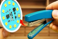 ببینید| با کمک منگنه لامپ LED سوخته را به همین راحتی تعمیر کنید!