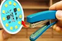 ببینید| با کمک منگنه لامپ LED سوخته را به همین راحتی تعمیر کنید!