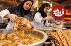 ببینید| غذای خیابانی در ایران؛ مراحل دیدنی طبخ کله پاچه همراه با پخت نان سنگک در مشهد