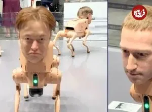 ببینید| سگ‌های رباتیک با چهره ایلان ماسک و مارک زاکربرگ!