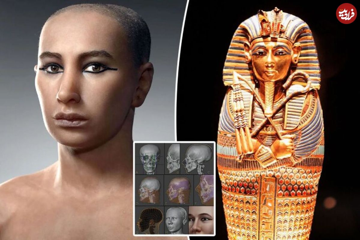 (تصاویر) بازسازی چهره «توت عنخ آمون» فرعون مصر پس از ۳ هزار و ۳۰۰ سال!