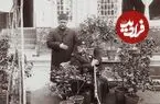 عکس| سفر زمان؛ مظفرالدین شاه در حال بازدید از دستگاه‌های وارداتی «چاپخانه»