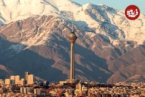 عکسی بی نظیر از تهران؛ برج میلاد و آزادی در کنار هم