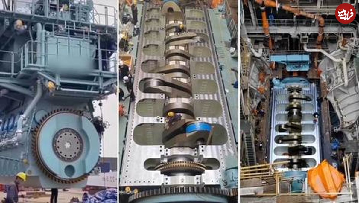 (ویدئو) بزرگترین موتور دیزلی جهان به اندازه یک ساختمان 4 طبقه!