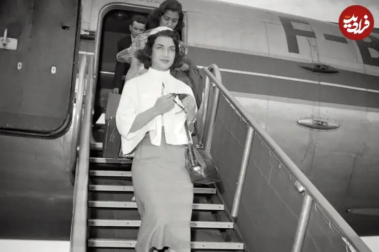 عکس| سفر در زمان؛ «اشرف پهلوی» در کنار «قدبلندترین مرد ایران»؛ سال 1330