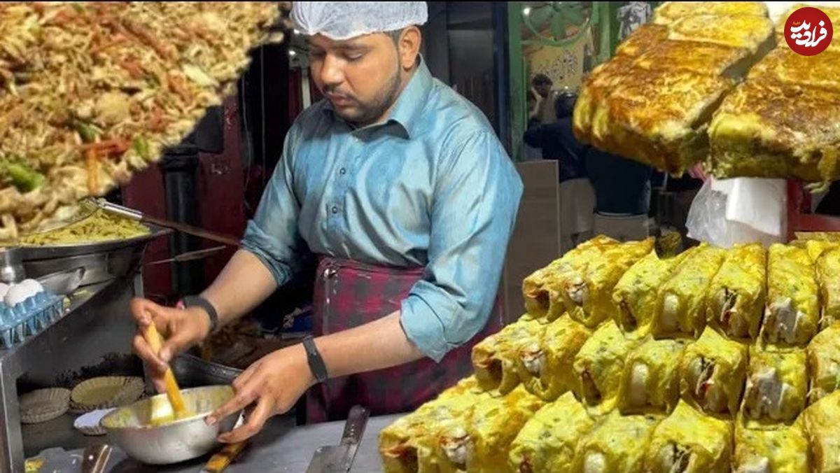 (ویدئو) غذای خیابانی در پاکستان؛ پخت بهترین برگرها به روش آشپزهای معروف